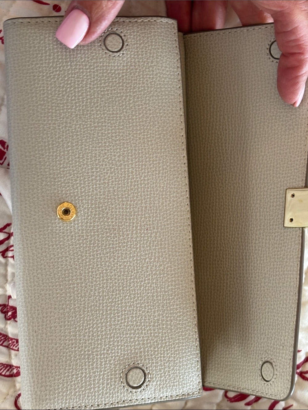 POLENE Numero Sept Italian Leather Wallet/Clutch with Gold Ring Clasp - Picture 10 of 16